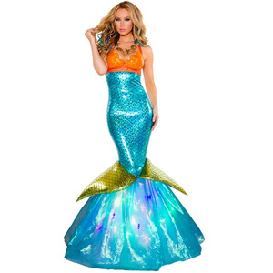 Costume <span class=keywords><strong>da</strong></span> principessa a <span class=keywords><strong>sirena</strong></span> per adulti di Halloween Costume <span class=keywords><strong>da</strong></span> <span class=keywords><strong>sirena</strong></span> per donna - Product Image 1