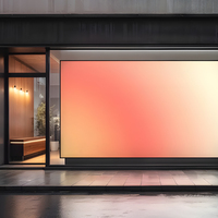 Boîte à lumière dynamique double face SANNAN P30RGB+W avec cadre en aluminium, éclairage RGB, présentoir publicitaire décoratif