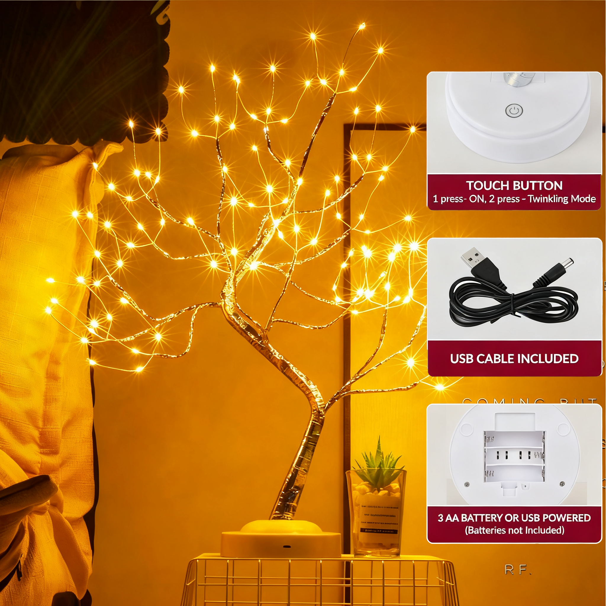 Blanc Chaud Arbre Argenté