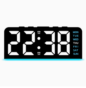 Réveil <span class=keywords><strong>numérique</strong></span> LED avec fonction snooze, affichage de la <span class=keywords><strong>date</strong></span>, double alarme, veilleuse, température et <span class=keywords><strong>heure</strong></span> pour chambre à coucher, bureau, table - Product Image 2