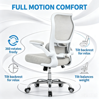 Silla de Oficina Ergonómica Giratoria de Cuero con Respaldo Alto Ondulado y Soporte Lumbar Ajustable para Uso en Casa, Hospital, Escuela o Taller