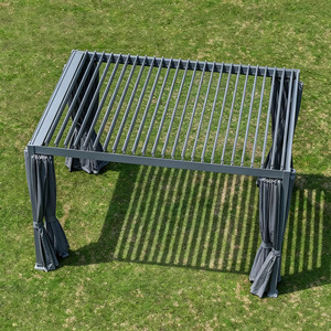 <span class=keywords><strong>Toldo</strong></span> de hierro para exteriores con techo de lamas abatibles, 3x3 <span class=keywords><strong>3x4</strong></span>, para jardín, gazebo, pérgola bioclimática, con sistema de sombreado manual, tipo Moonlight Shed - Product Image 2