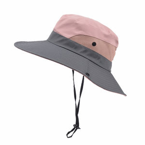 Sombrero para el sol con cola de caballo para mujer, protección UV, malla plegable, ala ancha, sombrero de pesca para playa con agujero para cola de caballo - Product Image 5
