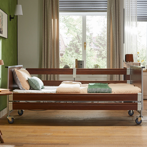 Cama de <span class=keywords><strong>Hospital</strong></span> Eléctrica de Madera para Pacientes, Cama Médica para el Cuidado de Ancianos en Residencias, de la Empresa Alemana de Suministros Médicos - Product Image 5