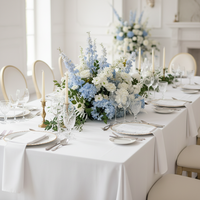 B104 OEM Centre de table personnalisé en fleurs artificielles roses, roses et gypsophiles pour mariage, fête et événements