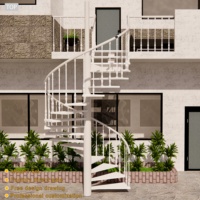 Escaliers antidérapants en fer pour l'extérieur, prix, escalier tournant en acier inoxydable, escalier courbe, escalier en colimaçon, kit d'escalier en colimaçon