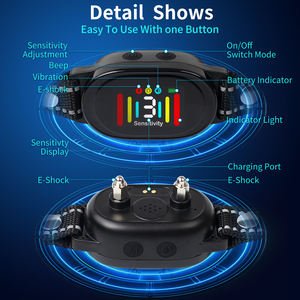 <span class=keywords><strong>Collier</strong></span> intelligent <span class=keywords><strong>anti</strong></span>-<span class=keywords><strong>aboiement</strong></span> rechargeable avec vibration et bip à sensibilité réglable pour chiens - Product Image 4