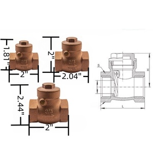 Válvula de Retención de Latón Roscada IPS de 1/2" para Sistema HVAC, Materiales de Plomería para Tuberías y Mangueras Sanitarias Roscadas YOD de 3/4" - Product Image 4