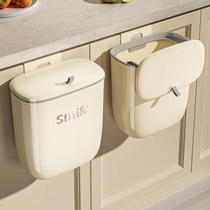 Large-capacity <b>kitchen</b> wall-mounted trash can with lid, suitable for household <b>kitchen</b> waste disposal, tabletop, bathroom, and - Product Image 3