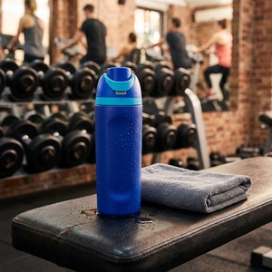 Bouteille d'eau isotherme personnalisée avec logo, 24 oz, en acier inoxydable, double paroi sous vide, gourde de sport avec couvercle rabattable et poignée à paille - Product Image 6