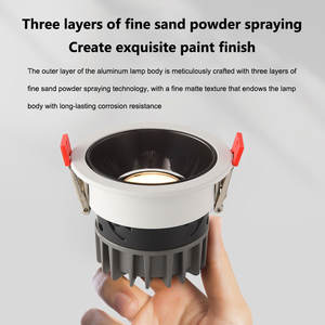 Faretto antiriflesso cob incasso da incasso soggiorno senza luce principale illuminazione plafoniera a <span class=keywords><strong>led</strong></span> tazza profonda - Product Image 3