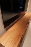 Meuble de rangement moderne nordique en bois avec support, vitrine de luxe en bois avec support, console multimédia en bois pour salon