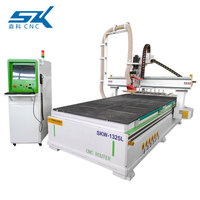 3 Axes 1325 1500*3000mm 9.6 kw Italien Hsd Broche Atc Cnc Routeur Machine pour Porte en Bois Armoire