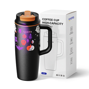 בקבוק תרמוס מודרני חדש של Haers לשנת <span class=keywords><strong>2026</strong></span>, 920 מ\\\"ל (31 אונקיות), עם מכסה 2 ב-<span class=keywords><strong>1</strong></span> וקשית. - Product Image 2