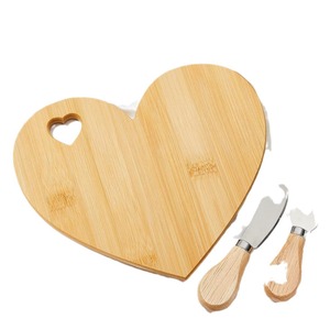 Ensemble de planches à fromage en bois avec couteau et fourchette, plateau de service rond de 12 pouces, idéal pour un cadeau ou une fête - Product Image 3