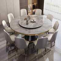 Ensemble table et chaises de salle à manger, style moderne minimaliste, style italien, table extensible en pierre frittée, structure en tube métallique, 6 places