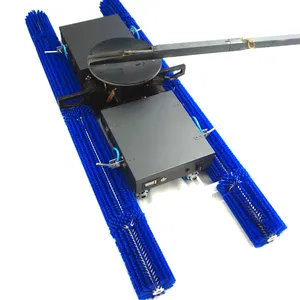 Efficient 1.2m 1.6m 1.8 Width Dual Head Pv Cleaning Panel Machines For Roof Solar Module Rolling Brush With 4pcs Lithium Battery