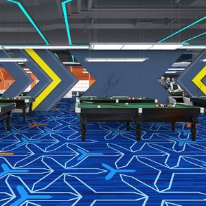 Alfombra de Nailon Resistente para Salón de Billar |   Suelo Ignífugo Impreso en 3D para Sala de Juegos |   Alfombra Absorbente de Sonido Personalizada para Clubes - Product Image 1