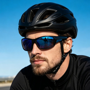 Men's Sports Sunglasses <b>Black</b> PC <b>Frame</b> UV400 Wrap Style Outdoor Cycling Glasses Type 3 Sunshades - Product Image 2