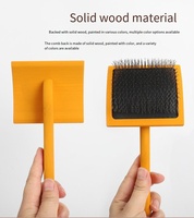 Brosse à poils pour animaux de compagnie avec picots en acier inoxydable pour un massage doux, brosse longue professionnelle pour toilettage des animaux