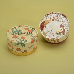 Caja de Regalo Redonda Pequeña con Tapa, para Sombreros, con Logotipo Personalizado, de Papel, Decorativa, para Almacenamiento - Product Image 1