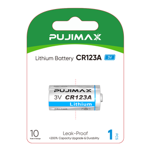 Baterai Lithium Silinder Non-Rechargeable PUJIMAX High Performance 1 Pcs 1500mAh CR123A 3V untuk Kamera dan Senter - Product Image 1