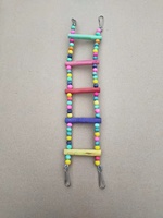 Jouets pour oiseaux et perroquets Tpet : échelles, perchoirs amusants, balançoires d'entraînement, hamacs suspendus pour oiseaux, pont arc-en-ciel en bois et métal, écologiques