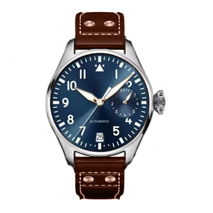 Montre en argent avec logo personnalisé, bracelet en cuir marron, cadran noir avec lumière nocturne, montre à quartz pour femme, montre étanche pour homme - Product Image 6