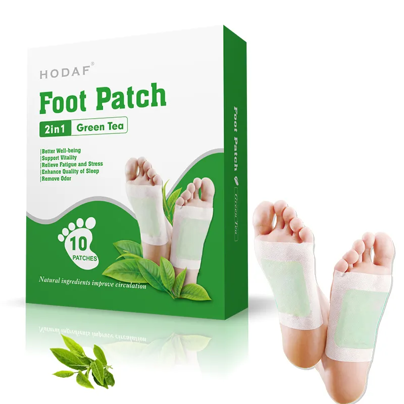 HODAF Hot Sales Weight Loss Slimming Diets Slim Patch Callus Remover Patches For Feet Health Care Green Tea Foot Patch