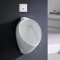 Chasseur d'eau mural infrarouge sans contact pour urinoir, en acier inoxydable, avec LED et batterie, pour toilettes automatiques