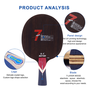 Nouvelle arrivée 2026, lame de tennis de table en bois d'ébène, raquette de <span class=keywords><strong>ping</strong></span>-<span class=keywords><strong>pong</strong></span>, fabrication personnalisée, approuvée - Product Image 3