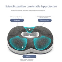 Coussin de siège ergonomique en mousse à mémoire de forme avec découpe pour le coccyx et support lombaire amovible pour fauteuil roulant, idéal pour les longues périodes assises