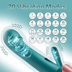 Kadın tavşan vibratör 42 ° sabit sıcaklık isıtma 20 titreşim modları gerçekçi yapay <span class=keywords><strong>penis</strong></span> seks oyuncak klitoris g-spot özellikleri - Product Image 2