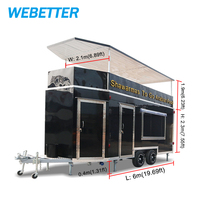 Camion de restauration mobile à deux étages WEBETTER personnalisé avec cuisine complète, bar mobile commercial à deux étages, remorque de restauration rapide, caravane de restauration rapide