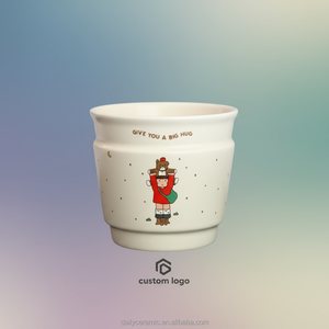 Cute Cartoon Ceramic <strong>Mug</strong> with Lid Give You <strong>A</strong> Big <strong>Hug</strong> Pattern Portable Coffee Milk Cup with Premium Gift Box - Product Image 3