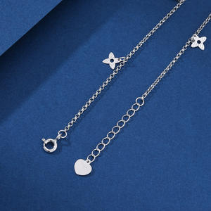 थोक ग्रीष्मकालीन जुर्माना-महिलाओं के लिए 925 स्टर्लिंग चांदी की एक साधारण पत्ता हृदय पैटर्न डिजाइन मोती लड़कियों की फैशन बोहो पार्टियों - Product Image 3