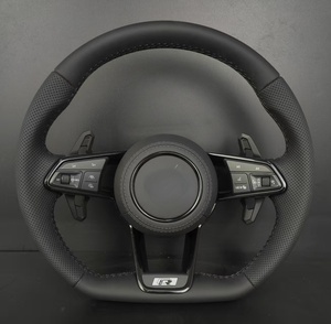 <span class=keywords><strong>Volante</strong></span> Deportivo R-Line Original para Volkswagen <span class=keywords><strong>Golf</strong></span> 7 7.5 <span class=keywords><strong>GTI</strong></span> R MK7 Polo <span class=keywords><strong>GTI</strong></span> Passat B8 Tiguan, Cuero con Levas de Cambio - Product Image 1