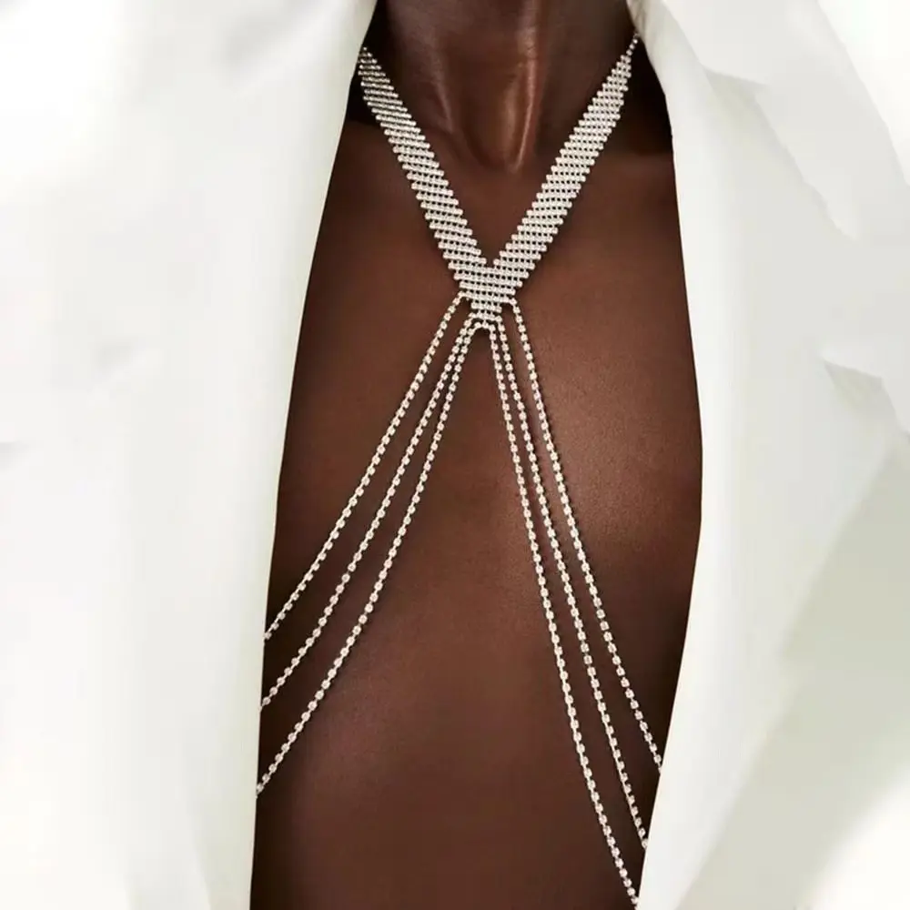 Fashionable Multi-Layer Rhinestone Waist Chain for Women, Perfect Beachwear Body Chain Accessory - Wholesale Body Chain
