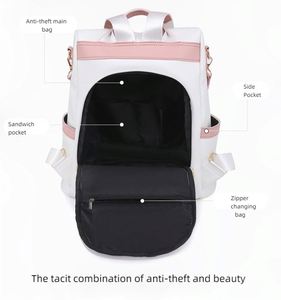 Trendy Koreanstyle <b>Leather</b> <b>Backpack</b> for Women New Arrival <b>Large</b> Capacity Casual Travel Daypack - Product Image 2