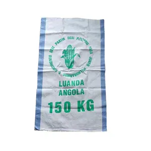 Saco africano tecido de plástico dos pp 50kg 100kg personalizado