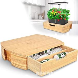 Caja de almacenamiento de cápsulas de café de madera con cajones deslizantes de 18L, organizador de escritorio para uso en oficina - Product Image 1