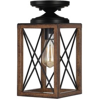 Lustre en fer industriel vintage américain, style cage, hauteur réglable, pour escalier, cuisine, salle à manger, bar, comptoir, noir