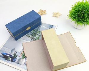 Étui à <span class=keywords><strong>lunettes</strong></span> haut <span class=keywords><strong>de</strong></span> gamme à double couche, design minimaliste, grande capacité <span class=keywords><strong>de</strong></span> rangement, étui à <span class=keywords><strong>lunettes</strong></span> portable <span class=keywords><strong>pour</strong></span> hommes et femmes, myopie - Product Image 3