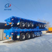 Semi-remorque porte-conteneurs à plateau plat personnalisée de 20 pieds ou 40 pieds avec parois latérales amovibles pour la logistique de fret multi-usages
