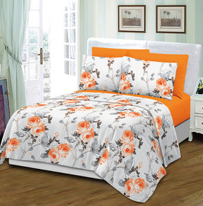 Groothandelsprijs Op Maat Gemaakt King Queen Size 6-delig Beddengoedset Katoen Spannlaken en Platte Lakens Geprint Kleurrijk Beddengoed - Product Image 2
