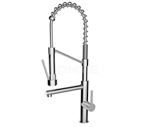 Robinet de cuisine moderne avec douchette extractible flexible à rotation 360 degrés