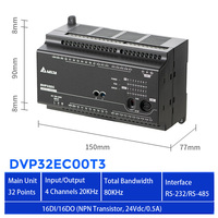 Nuevo PLC Delta DVP32EC00T3 Original, 32 Puntos de E/S, Transistor NPN, Automatización Lógica Programable, Repuestos