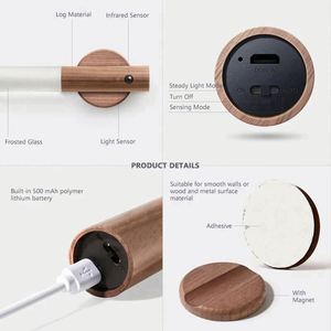 Lámpara de Escritorio LED Recargable con Sensor de Movimiento PIR Inteligente, Magnética, de Plástico ABS, con Altavoz Bluetooth - Product Image 5