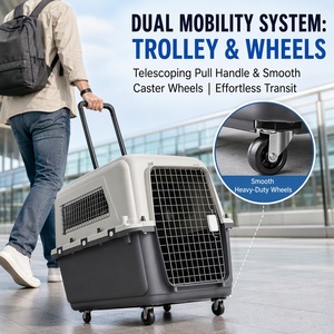 Trasportino per <span class=keywords><strong>Animali</strong></span> <span class=keywords><strong>Domestici</strong></span> con Ruote Approvato dalle Compagnie Aeree, Traspirante e Portatile, per Gatti e Cani, Ideale per il <span class=keywords><strong>Trasporto</strong></span> in Auto - Product Image 6