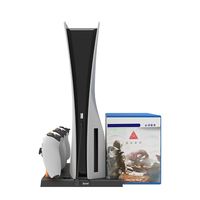 Station de charge portable pour Console, ventilateur de refroidissement avec support de rangement pour disques, pour jeux vidéo PS5